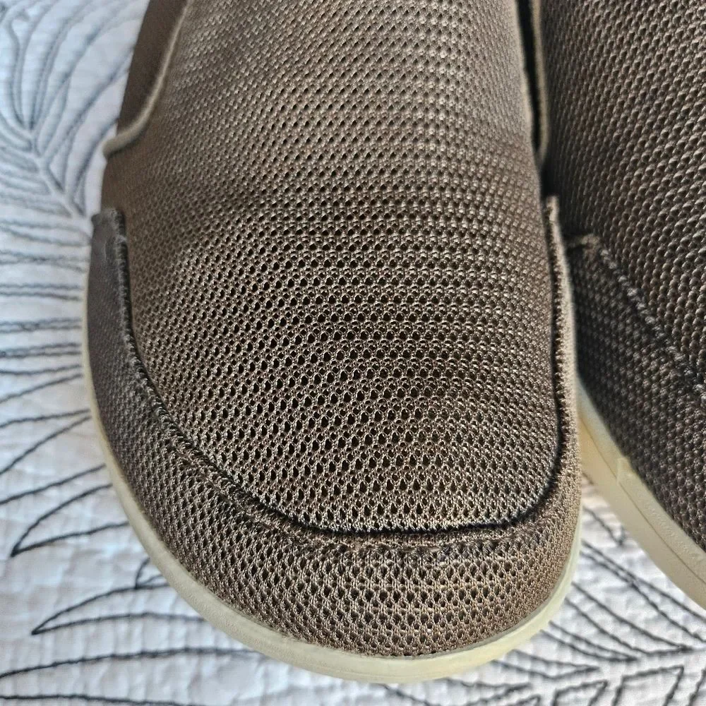 EUC Olukai Nohea Mesh Mustang Brown Slip on Men 9.5